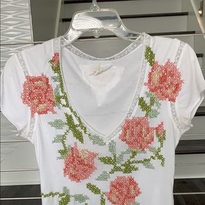 Joystick cross-stitch tee